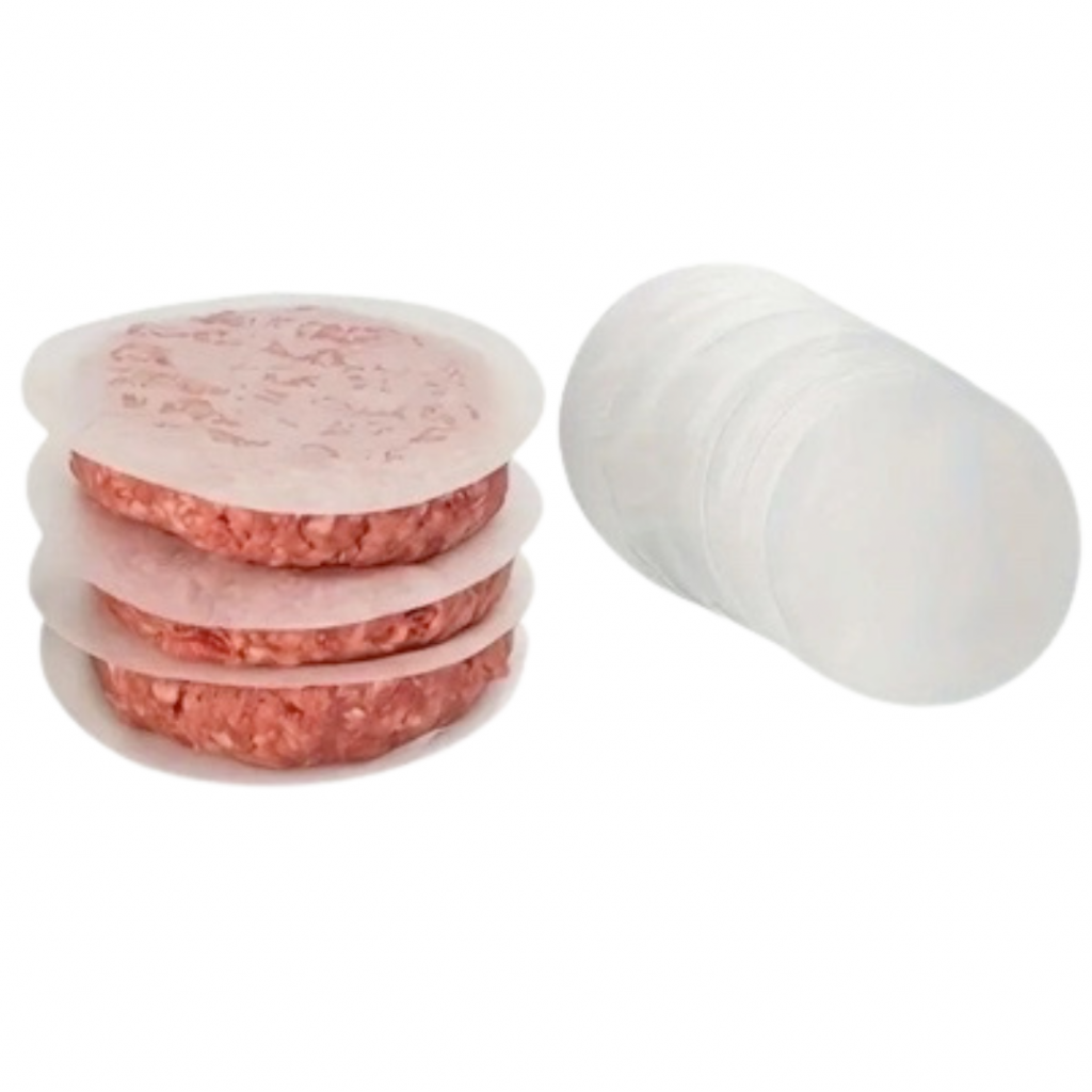Papier steak rond pour séparer les portions de viande
